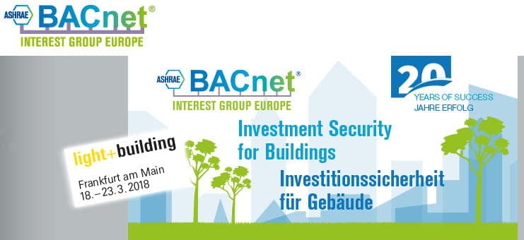 Die BACnet Interest Group Europe feiert auf der Light & Building ihr 20-jähriges Bestehen