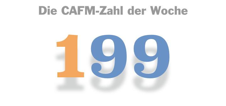 Die CAFM-Zahl der Woche ist die 199, für 199 verschickte Newsletter der CAFM-News.
