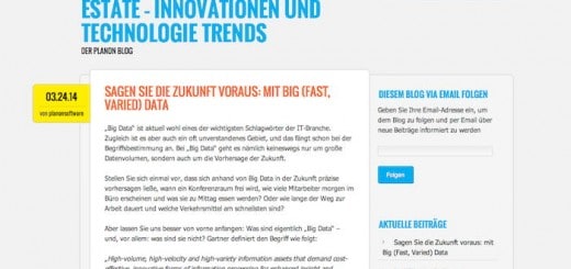 Zurückhaltend: Der neue Planon-Blog lässt seine Zugehörigkeit erst auf den zweiten Blick erkennen.