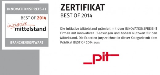 Ausgezeichnet: pit-cup gehört beim Innovationspreis-IT zu den Best-of-IT 2014