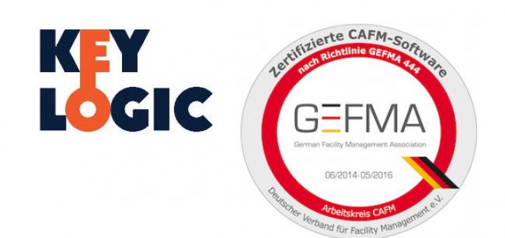 Die CAFM-Software KeyLogic ist erneut in allen Katalogen der Gefma 444 zertifiziert