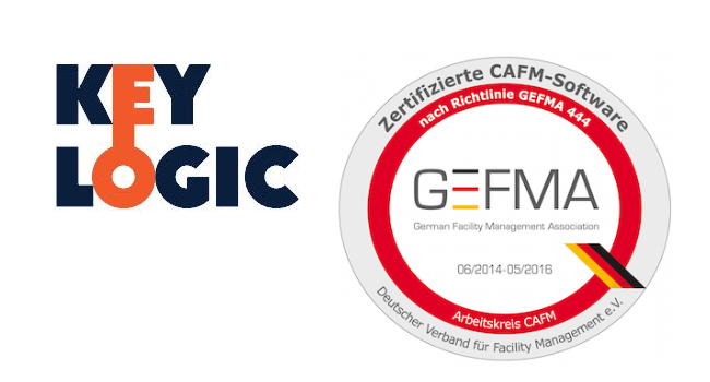 Die CAFM-Software KeyLogic ist erneut in allen Katalogen der Gefma 444 zertifiziert