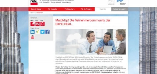 MatchUp! heißt das neue Networking- und Informations-Angebot der Expo-Real
