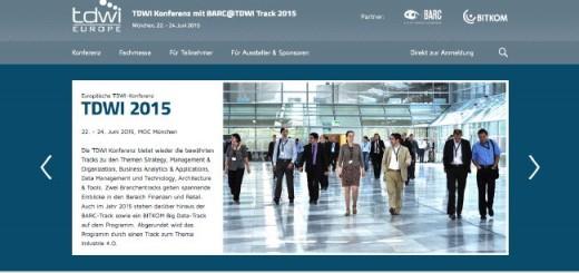 Drei Tage Business Intelligence gibt es auf der TDWI Konferenz 2015 im Juni in München