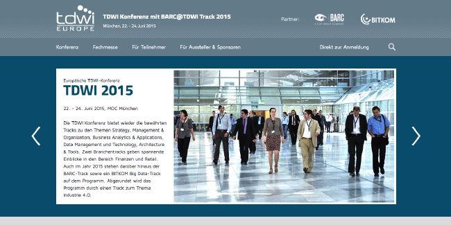 Drei Tage Business Intelligence gibt es auf der TDWI Konferenz 2015 im Juni in München
