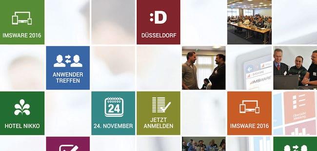 Das IMSWARE.Anwendertreffen 2015 findet am 24. November in Düsseldorf statt