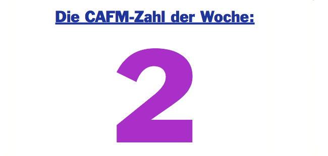 Die CAFM-Zahl der Woche ist die 2, denn 2x Edition 3 ist die aktuell genutzte IFC-Versionsnummer, die bis 2016 beim Austausch von Daten im Bauwesen verwendet werden soll