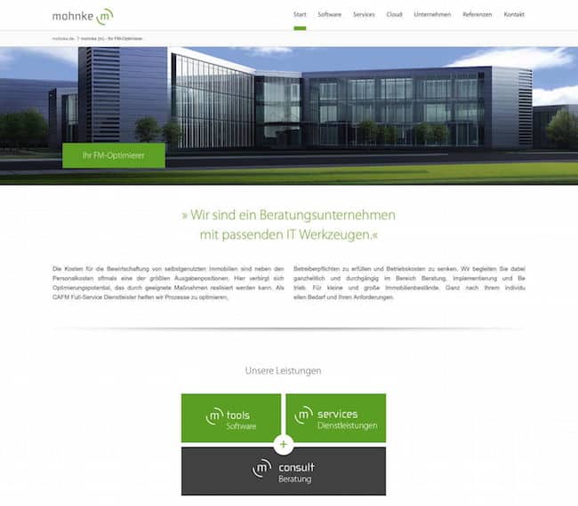 Luftig, zugänglich, grün – das ist die neue Website von mohnke (m)