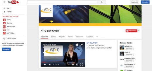 AT+C hat seinen Youtube-Kanal renoviert