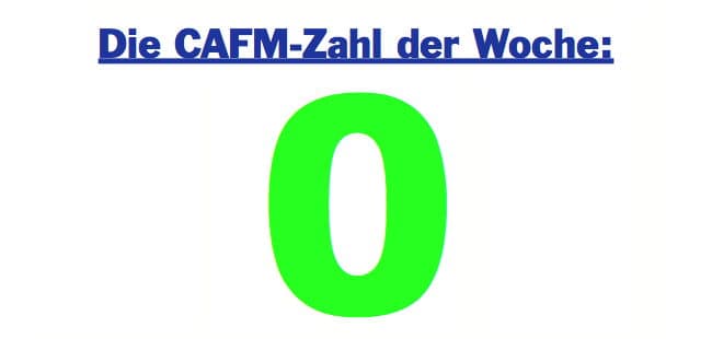 Die CAFM-Zahl der Woche ist die Null, denn der BGH setzt zukünftig bei Vermietung die exakte Fläche als Berechnungsgrundlage voraus