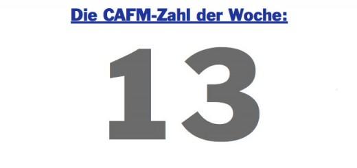 Die CAFM-Zahl der Woche ist 13 - zusammen mit 7 und 4,5