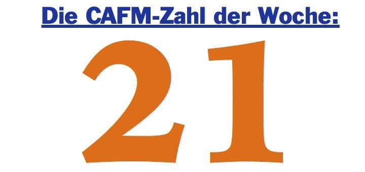 Die CAFM-Zahl der Woche ist die 21– für 21 Prozent Flächenoptimierung bei einer Kommune