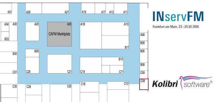 Kolibri Software präsentiert sein neues Unterkunftsmanagement auf der INservFM 2016 in Halle 11 auf Stand C 08