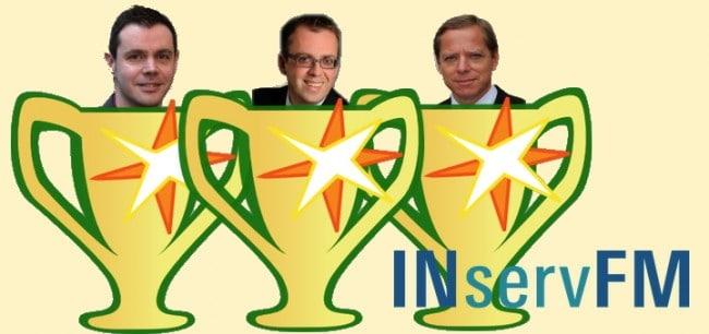 Die Preisträger des Best-Paper-Awards der INservFM 2016  sind (v.l.) Emanuel Stocker, Thomas Bender und Harald Rohr