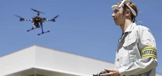 Selbst Livebilder von Drohnenkameras kann die Brother Airscouter WD-200B ihrem Träger zeigen