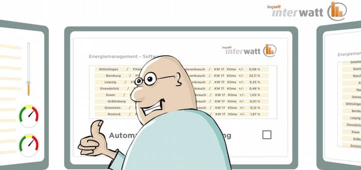 Per Youtube-Video stellt Ingsoft die Vorteile ihres Energiemanagement-Tools Interwatt dar
