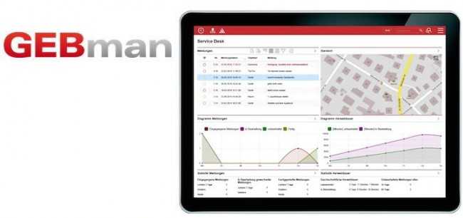 Wird auch auf dem Tablet serviert: Die Cloud basierte CAFM-Software GEBman 5.0 ist jetzt responsiv