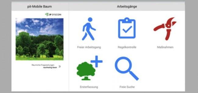 Übersichtlich: Die App zur Baumkontrolle von IP Syscon