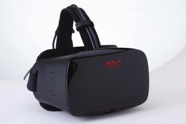 Unter der Bezeichnung HMD hat Monitor-Hersteller AOC auf der Gamescom seinen Prototypen einer Virtual Reality Brille vorgestellt