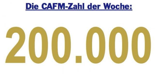 Die CAFM-Zahl der Woche ist 200.000, die, wären es Euro,  in Londons City für 11 qm Wohnraum reichten.