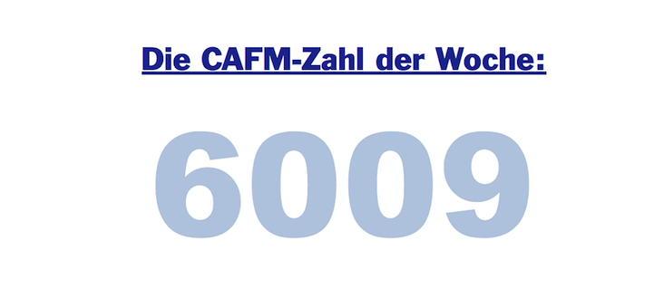 Die CAFM-Zahl der Woche ist die 6009 - für die Richtlinien-Reihe 6009 des VDI zum Thema FM