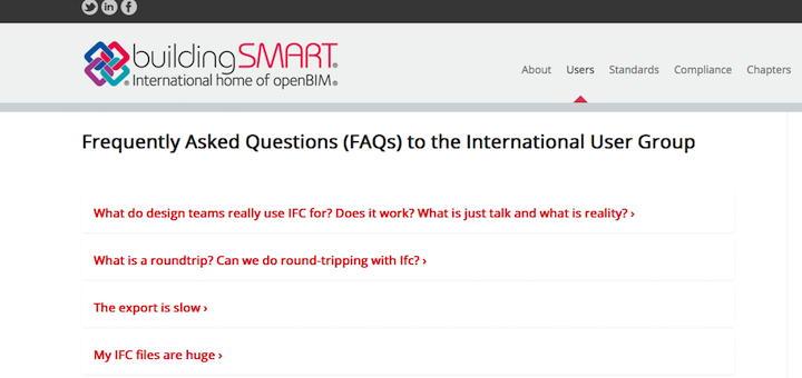 Die International User Group von buildingSMART hat die zehn häufigsten Fragen zu openBIM und IFC auf ihrer Website als FAQ zusammen getragen und beantwortet
