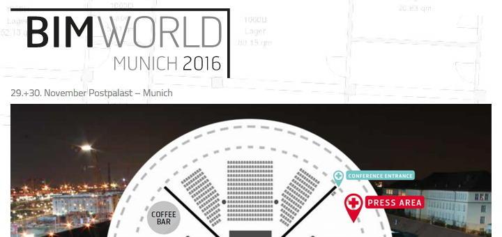 Die BIM-world findet am 29. und 30. November im Postpalast in München statt 
