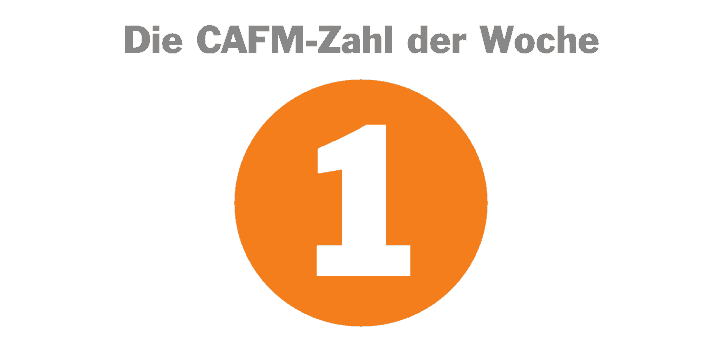 Die CAFM-Zahl der Woche ist dieses Mal die 1 – aus mehr als 1 Grund