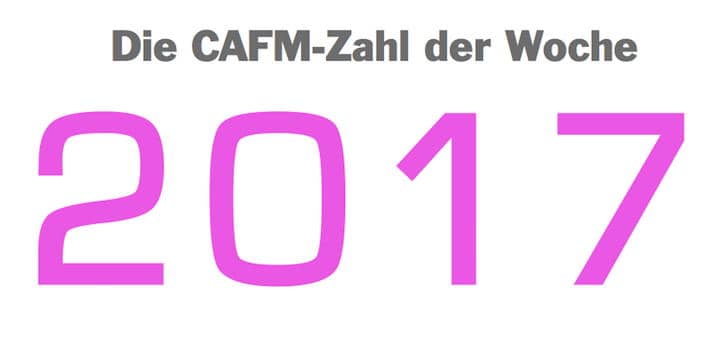 Die CAFM-Zahl der Woche ist die 2017, weil Zukunft vielversprechend ist