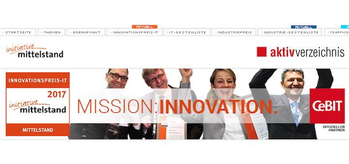 Die Bewerbungsfrist zum Innovationspreis-IT 2017 hat begonnen und läuft bis Februar 2017