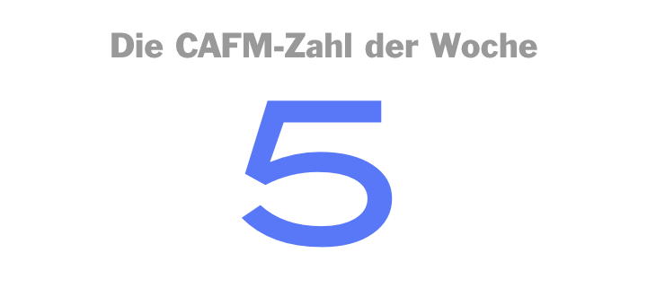 Die CAFM-Zahl der Woche ist die 5 – für die fünf Forderungen zu BIM, die Laura Lammel aufgestellt hat