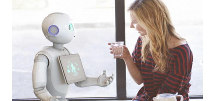 Der Roboter Pepper, der auf menschliches Verhalten reagiert, ist Thema einer Keynote auf dem Messeforum der INservFM 2017
