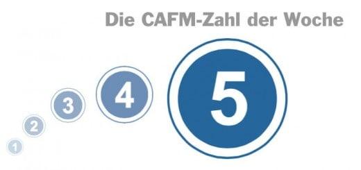 Die CAFM-Zahl der Woche ist die 5 – für die fünf guten Gründe, die Messeveranstalter Mesago für den Besuch der INservFM 2017 sieht