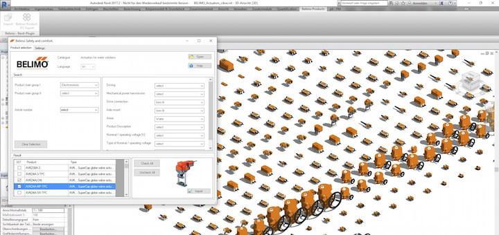 Mit den neuen VDI-konformen Plug-ins von Pit-cup lassen sich Bibliotheken von Belimo und Siemens einfach in Revit-Projekte inportieren