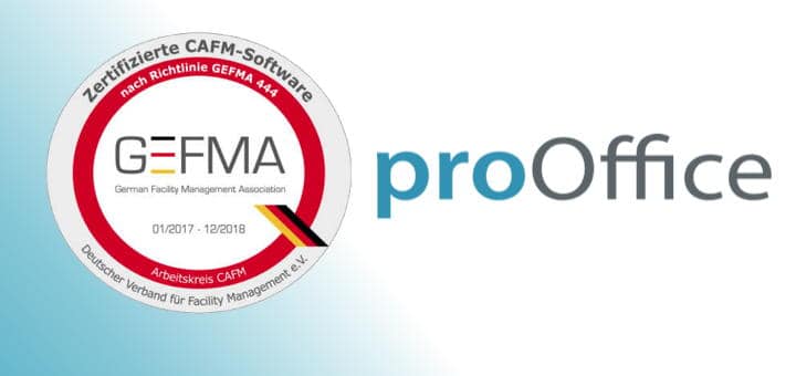 ProOffice von AED-Synergis ist jetzt auch GEFMA 444 zertifiziert