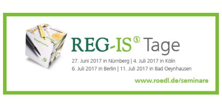 Die REG-IS Tage 2017 bieten Informationen zum Thema Betreiberverantwortung in vier deutschen Städten