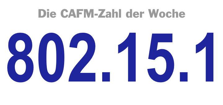 Die CAFM-Zahl der Woche ist die 802.15.1, die Norm für den Kurzstrecken-Funk Bluetooth