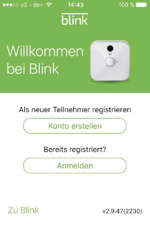 Vor dem kürzlich erfolgten Update noch grün: Die Blink App 'Blink Home Monitor'