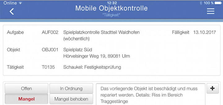 Mobile Objektkontrolle ist die neueste App von Axxians Infoma