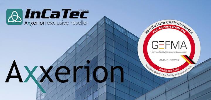 InCaTec Solutions hat als Exklusiv-Reseller von Axxerion die CAFM-Software erneut nach GEFMA 444 zertifizieren lassen
