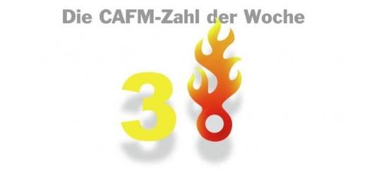Die CAFM-Zahl der Woche ist die 30 - für die sensationelle Hitzewelle, die uns jenseits dieser Gradzahl aktuell heimsucht