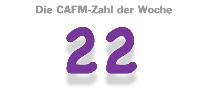 Die CAFM-Zahl der Woche ist die 22 - für die 22 Messen mit Bezug zu Facility Management, die in einem Messe-Portal gelistet sind