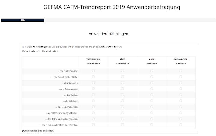 Der CAFM-Trendreport der GEFMA erhebt von Lünendonk & Hossenfelder unterstützt wieder Daten bei Anwendern und Anbietern