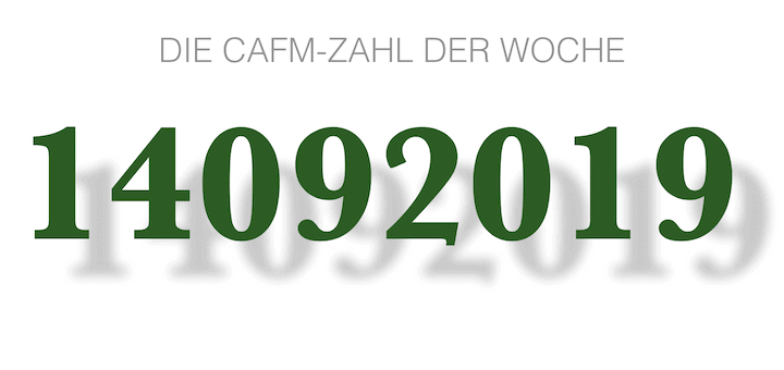 Die CAFM-Zahl der Woche ist die 14092019 für das Datum, an dem das iTAN-Verfahren für Online-Bankiing endet