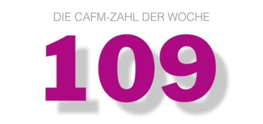 Die CAFM-Zahl der Woche ist die 109 für die entsprechende Anzahl offener Stellenangebote auf Gehalt.de