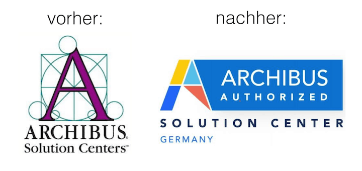 Eckig statt rund: Archibus hat sein Logo radikal verändert