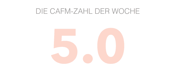 Die CAFM-Zahl der Woche ist die 5.0 für den Faktor Mensch als Bestandteil des FM.