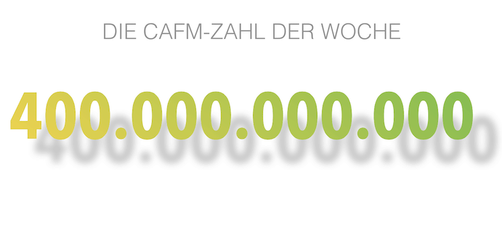 Die CAFM-Zahl der Woche ist die 400.000.000.000 – so hoch beziffert Bill Gates den entgangenen Gewinn für Microsoft durch Android 