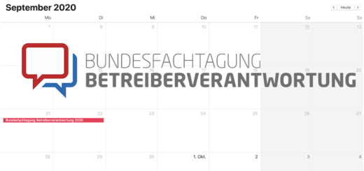 Die Bundesfachtagung Betreiberverantwortung ist auf den 21. und 22. September verschoben worden