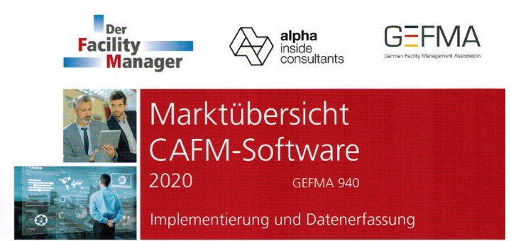 Die CAFM-Marktübersicht 2020 führt 33 Software-produkte, 15 CAFM-Implementierer und 3 Datenerfasser auf